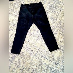 Eunina Clara black skinny high rise crop stretch, jeans size 1X